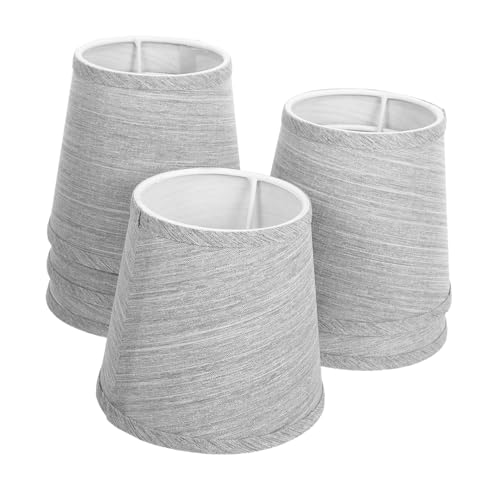 Sewroro 6 Stück Lampenschirme aus Natürlichem Leinenstoff Zylindrische Form Weiche Lichtstreuung Geeignet für Steh und Tischlampen Schlafzimmer Wohnzimmer Moderne Minimalistische von Sewroro