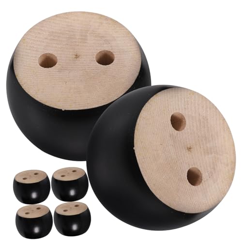 Sewroro 6 Stück Möbelbeine Stabile Ersatzfüße für Sofa Bett Couchtisch Runde Holzmöbelfüße Robust Klassisch Elegant Vielseitig für Wohnzimmermöbel von Sewroro