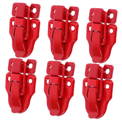 Sewroro 6 Stück Retro Entenschnabel Antik Hasp für Schmuckkästen Werkzeugkisten Koffer Robuste Metallkonstruktion Rot mit Abschließbarer Funktion für Sewroro 6 Stück Retro Entenschnabel Antik Hasp für Schmuckkästen Werkzeugkisten Koffer Robuste Metallkonstruktion Rot mit Abschließbarer Funktion für von Sewroro