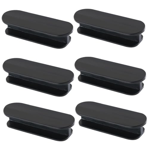 Sewroro 6 Stück Schwarze Fenstergriffe mit Starkem Doppelseitigem Kleber Selbstklebende Bohrfreie Tür und Schrankgriffe Vielseitig Einsetzbar für Küchen Kleiderschrank und Möbeltüren von Sewroro