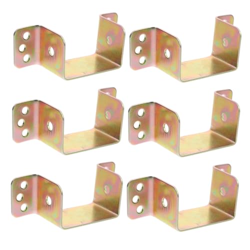 Sewroro 6 Stück Teiliges Bettbeschlag U Förmige Verstärkte Bettlattenhalterung mit Sicherungsclip für Stabile Bettrahmenbefestigung und Einfache Montage bei Holzmöbeln von Sewroro