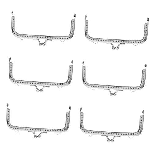 Sewroro 6 Stück Teiliges Handtaschenrahmen aus Hochwertiger Eisenlegierung Ergonomisch Geformt Glatte Oberfläche Langlebige DIY Handtaschen Griffe für Umhängetaschen und Geldbörsen von Sewroro