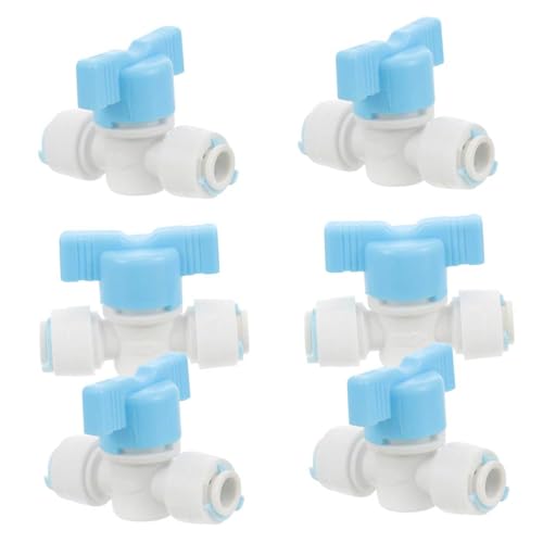 Sewroro 6 Stück Teiliges Kugelhahn Schnellkupplung Absperrventil aus Robustem Kunststoff für Wasserfilter Zubehör Weiß Langlebig Auslaufsicher Einfache Installation ohne Werkzeug Sewroro 6 Stück Teiliges Kugelhahn Schnellkupplung Absperrventil aus Robustem Kunststoff für Wasserfilter Zubehör Weiß Langlebig Auslaufsicher Einfache Installation ohne Werkzeug von Sewroro
