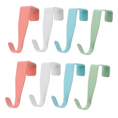 Sewroro 8 Stück Teiliges Kleiderhaken für Türen Einfache Installation Platzsparendes Design für Küche Badezimmer und Schlafzimmer Robuste und Langlebige Haken Weiß Grün Blau und Rot von Sewroro