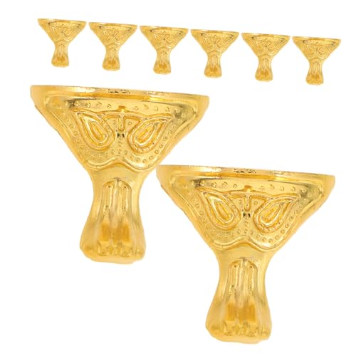 Sewroro 8 Stück Teiliges Metallmöbelfüße aus Zinklegierung Vintage Schmuckkästchen Beine mit Rutschfestem Schutz Kleine Eckbeschützer für Geschenkboxen und Aufbewahrungsboxen Einfach zu Sewroro 8 Stück Teiliges Metallmöbelfüße aus Zinklegierung Vintage Schmuckkästchen Beine mit Rutschfestem Schutz Kleine Eckbeschützer für Geschenkboxen und Aufbewahrungsboxen Einfach zu von Sewroro