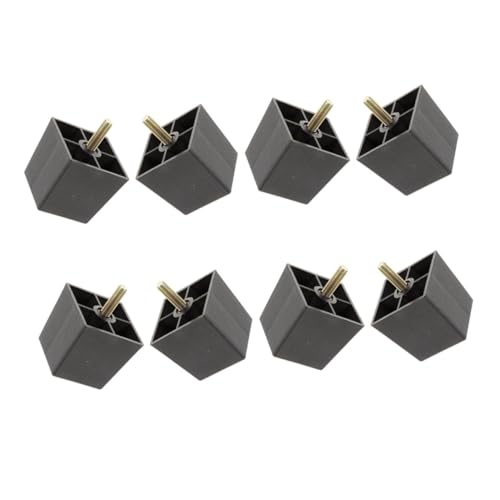 Sewroro 8 Stück Verstellbare Möbelfüße Höhenverstellbare Couch und Sofabeine Robuste Ersatzmöbelbeine für Stühle Betten Tische Minimalistische Design Möbelfüße für Quadratische Beine von Sewroro