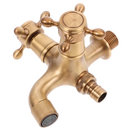 Sewroro Antike Kupfer Badewannenarmatur mit Wand Duschfunktion Europäischer Vintage Stil Doppelte Griffe Langlebig und Installieren für Bad und Küche Geeignet Sewroro Antike Kupfer Badewannenarmatur mit Wand Duschfunktion Europäischer Vintage Stil Doppelte Griffe Langlebig und Installieren für Bad und Küche Geeignet von Sewroro