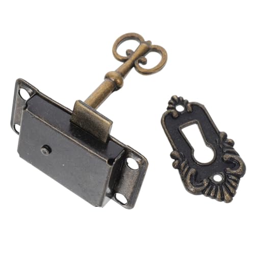 Sewroro Antikes Möbelschloss aus Robustem Metall Einfache Montage Dekoratives Vintage schrankschloss für Schmuckkästen und Vitrinen Sicheres Schrankschloss für Klassischen Möbelstil von Sewroro