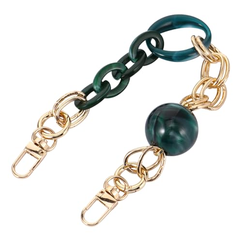 Sewroro Barockstil Acryl Taschenkette Damen Handtaschenriemen Kettenband Grün Vintage Stil Leicht Tragbar Modisches Accessoire Für Umhängetasche Geschenkidee von Sewroro
