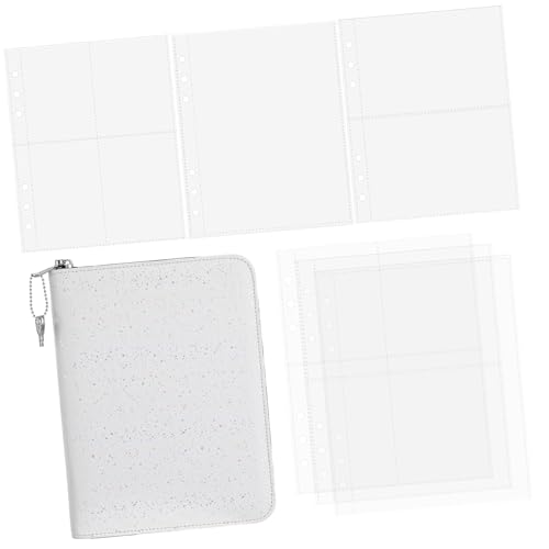 Sewroro Budget Binder mit Reißverschluss Leichter Planer mit Flexiblem Einband Lose Fotokartenhüllen Modernes Design für Schule Büro Sichere Dokumentenaufbewahrung von Sewroro
