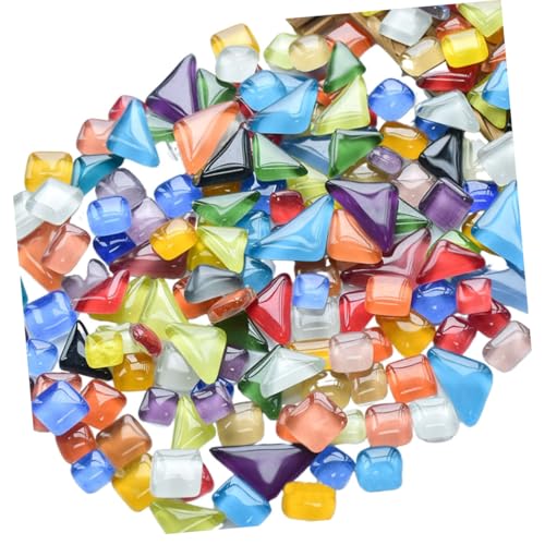 Sewroro Bunte Mosaiksteine Kristallglas DIY Bastelsteine für Kreative Mosaikprojekte Flach und Glatt Langlebig für Bilderrahmen Becher Gartendeko Vielseitig für Erwachsene von Sewroro