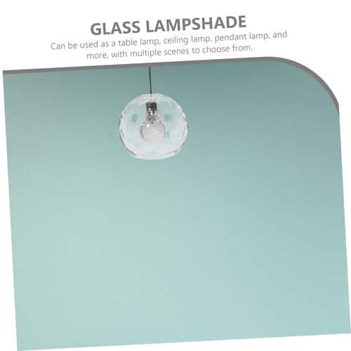 Sewroro Dekorativer Glas Lampenschirm für Pendelleuchte Transparent Rund Doppelöffnung Obere Öffnung Untere Öffnung Leicht Einfach zu Montieren für Wohnzimmer Flur Schlafzimmer und von Sewroro