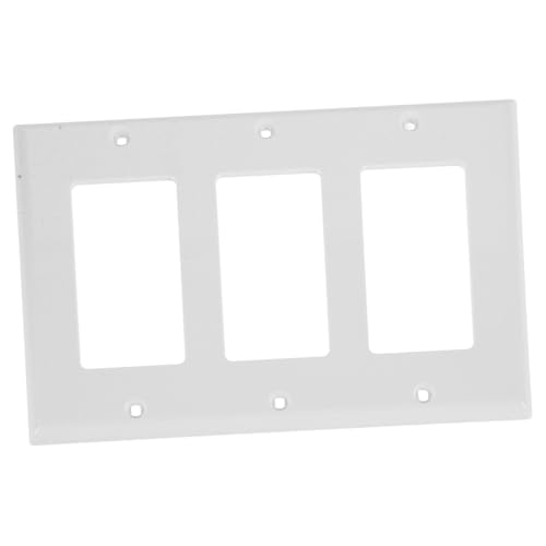 Sewroro Drei fach Steckdosen Lichtschalterabdeckung Schraubenfreie Wandplatte Schutzabdeckung für Außensteckdose Modernes Design Langlebig Einfache Montage ohne Werkzeug Geeignet für von Sewroro