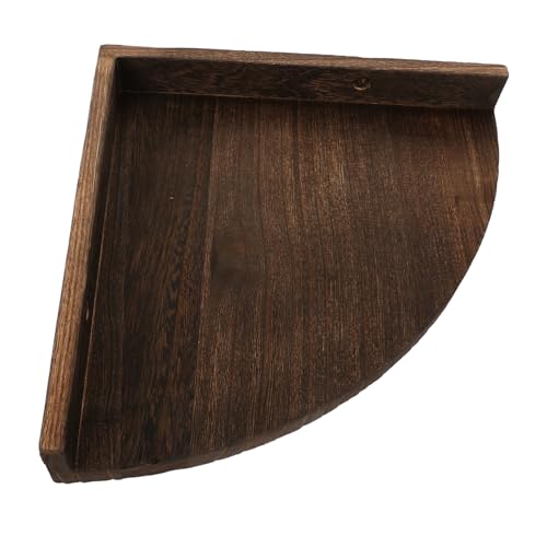 Sewroro Dreieckiges Wandregal aus Rustikalem Holz Schwebendes Eckregal Leichtes und Robustes Wandboard für Wohnzimmer Schlafzimmer Küche Badezimmer Mittelgroß Vielseitiges Aufbewahrungs von Sewroro