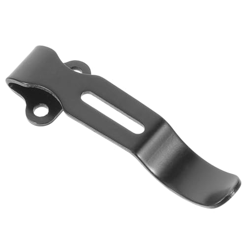 Sewroro Edelstahl Rückenklemme Taschenclip Langlebig Kompakt DIY Messer Zubehör Schwarz für Outdoor Klappmesser Einfache Montage von Sewroro