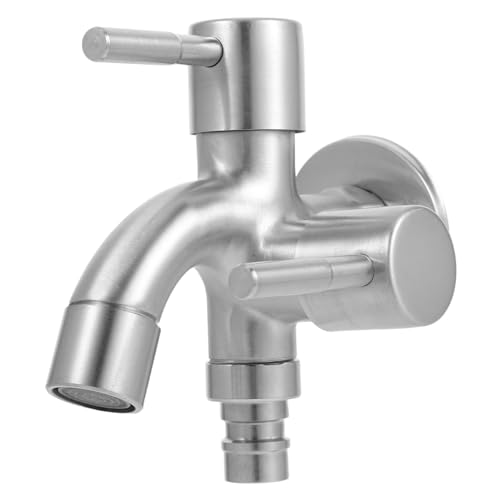 Sewroro Edelstahl Wasserhahn Verlängerung Doppel Auslaufhahn mit Ventilen Multifunktionaler Waschmaschinen Wasserhahn Verteiler für Haushalt Langlebig Rostfrei Einfache Installation Sewroro Edelstahl Wasserhahn Verlängerung Doppel Auslaufhahn mit Ventilen Multifunktionaler Waschmaschinen Wasserhahn Verteiler für Haushalt Langlebig Rostfrei Einfache Installation von Sewroro