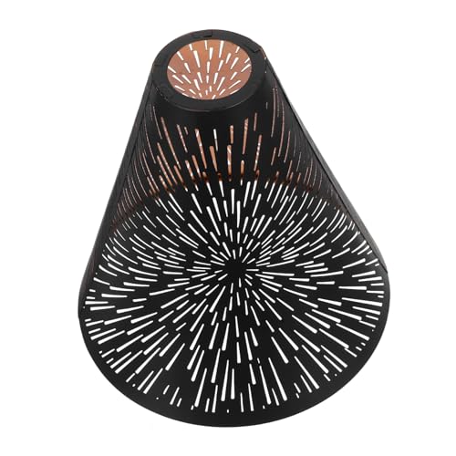 Sewroro Eisen Lampenschirm Hohles Design mit Gestuften Formen Schwarz mit Goldinnenfläche Lochdurchmesser Stilvolle Tischlampe für Wohnzimmer und Schlafzimmer Dekorativer Lampenschirm für Sewroro Eisen Lampenschirm Hohles Design mit Gestuften Formen Schwarz mit Goldinnenfläche Lochdurchmesser Stilvolle Tischlampe für Wohnzimmer und Schlafzimmer Dekorativer Lampenschirm für von Sewroro