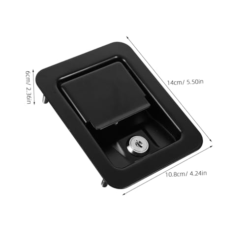 Sewroro Elektrischer Schrankschloss Panel Schloss für Verteilerkasten Robuster Schwarzer Türriegel Einfache Montage Geeignet für Schaltschränke und Verteilungskästen Sicheres Camper von Sewroro