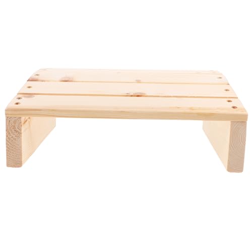 Sewroro Sitzhocker Aus Holz Für Schreibtisch Fußstütze Fußhocker Holz Für Arbeitsstunden Entlastung Der Beine Und Füße von Sewroro