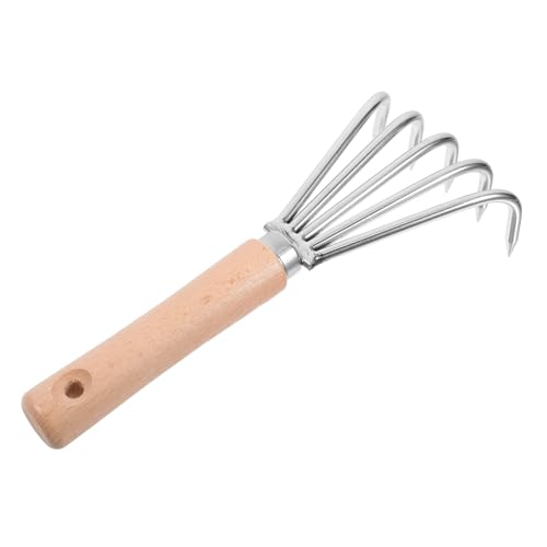 Sewroro Gartenhandrechen Edelstahl mit Kurzem Holzgriff Ergonomisch Vielseitig Einsetzbar für Bodenlockerung Unkrautentfernung Pflanzarbeiten Kompakt Praktisch für Garten und Strand Sewroro Gartenhandrechen Edelstahl mit Kurzem Holzgriff Ergonomisch Vielseitig Einsetzbar für Bodenlockerung Unkrautentfernung Pflanzarbeiten Kompakt Praktisch für Garten und Strand von Sewroro