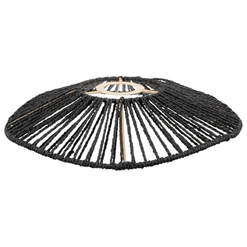 Sewroro Geflochtener Lampenschirm aus Papierseil Retro Deckenleuchte Vintage Lampenschirm für Hotel Restaurant Wohnzimmer Esszimmer Zen atmosphäre Langlebig und Dekorativ von Sewroro