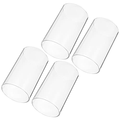 Sewroro Glas 4Pcs Clear Glass Chimney Kerzenhalter Offen ?ffnet Borosilikat Glasskerlehre Zylinder Kerzenr?hrchen Schatten Winddicht für S?ulenkerzen 6X20 cm Glas Teelichthalter Sewroro Glas 4Pcs Clear Glass Chimney Kerzenhalter Offen ?ffnet Borosilikat Glasskerlehre Zylinder Kerzenr?hrchen Schatten Winddicht für S?ulenkerzen 6X20 cm Glas Teelichthalter von Sewroro