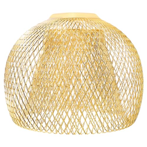 Sewroro Hängelampe Lampenschirm Metall Geometrisch Doppel Layer Mesh für Wohnzimmer Küche Bar Kugel Design Gold für Stilvolle Dekoration von Sewroro