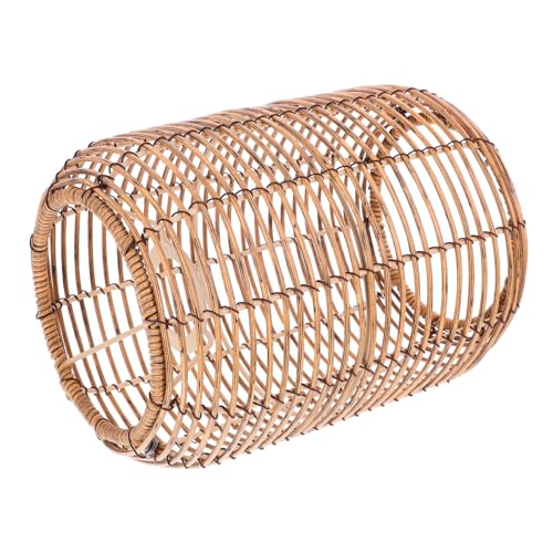 Sewroro Hängelampe mit Gewebtem Lampenschirm Retro Rattan Lampenaufsatz Dekorativer Lampenschirm für Wohnzimmer Schlafzimmer Hotel und Restaurant Fassung Langlebig und von Sewroro