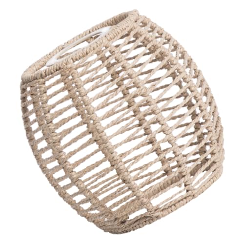 Sewroro Handgefertigter Boho Pendelleuchten Lampenschirm aus Natürlichem Papierseil Rustikale Deckenleuchte für Wohnzimmer Küche Badezimmer Stilvolle Hängelampe für Gemütliche Wohnräume von Sewroro