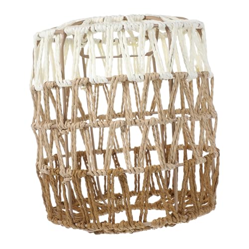 Sewroro Handgefertigter Dreifarbiger Wicker Lampenschirm Boho Pendelleuchte Stilvoll für Wohnzimmer Essbereich Hotel und Gästehaus Beleuchtung von Sewroro