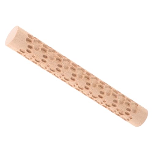 Sewroro Holz Clay Texture Roller mit Kreativen Mustern Vielseitig für Polymer Clay Kekse und DIY Schmuck Handliches Modellierwerkzeug für Familien und Bastelfreunde von Sewroro