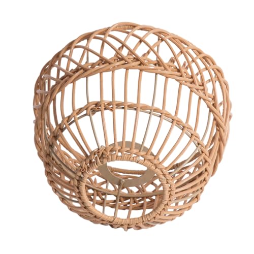 Sewroro Imitat rattan Pendelleuchte Lampenschirm aus PP und Eisen Rustikaler Landhausstil Vielseitig Einsetzbar für Wohnzimmer Bar und Restaurant Robust und Langlebig Kompatibel mit von Sewroro