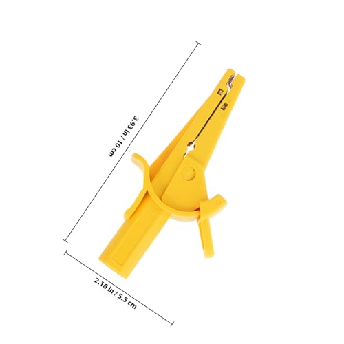 Sewroro Isolierte Krokodilklemme Sicherheits testclip mit Vollisolierung und Schutzgehäuse Gelb für Präzise Strommessung bei Hohen Strömen Vielseitig und Langlebig für Elektroprüfungen von Sewroro