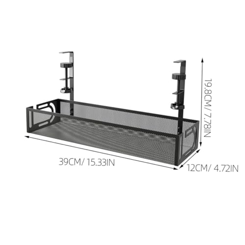 Sewroro Kabelmanagement Tray Untertisch Kabelkorb mit Mesh design Kompakt Stabil und Platzsparend für Büro Schlafzimmer und Wohnzimmer Einfache Montage für Ordentliche Kabelführung von Sewroro