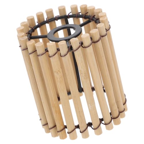Sewroro Kleiner Handgefertigter Lampenschirm für Deckenleuchten Woven Bamboo Lampenschirm für Teezimmer Durchmesser Höhe Effektive Lichtstreuung und Traditionelles Design von Sewroro