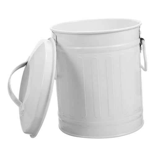 Sewroro Kleiner Metall Mülleimer mit Deckel Vielseitiger Tisch Abfalleimer und Blumeneimer aus Robustem für Büro Küche Bad Geruchsdicht und Langlebig Sewroro Kleiner Metall Mülleimer mit Deckel Vielseitiger Tisch Abfalleimer und Blumeneimer aus Robustem für Büro Küche Bad Geruchsdicht und Langlebig von Sewroro