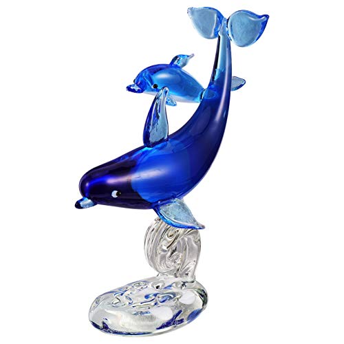 Sewroro Kristallglas Delphin Figur Statue Kreative Delphin Desktop Verzierung Kunst Delphin Skulptur Tier Figur Dekoration von Sewroro