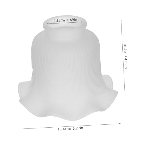 Sewroro Lampenschirm Aus Glas Zum Aufhängen Lampenschirme Aus Klarem Glas Lampenschirm Aus Blumen Schreibtischlampe von Sewroro