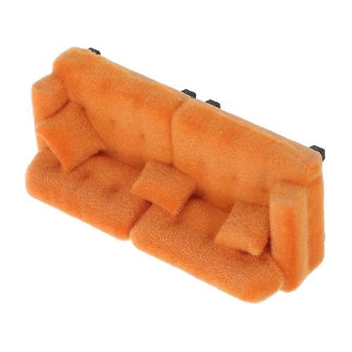 Sewroro Maßstab Beflockt mit Kissen Realistische Mini Couch Modell für Puppenhaus Wohnzimmer Dekoration Braun Detaillierte Handarbeit Kompakte Mini Möbel Sewroro Maßstab Beflockt mit Kissen Realistische Mini Couch Modell für Puppenhaus Wohnzimmer Dekoration Braun Detaillierte Handarbeit Kompakte Mini Möbel von Sewroro