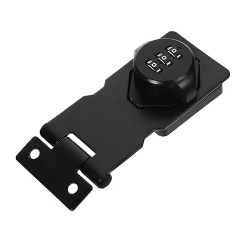 Sewroro Mechanisches Zahlenschloss Hasp Schrankschloss für Küchenschränke und Montage Matte Schwarze Oberfläche Langlebig und Diebstahlsicher für Büro Heimgebrauch von Sewroro