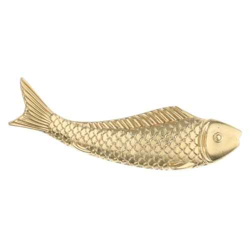 Sewroro Messing Fisch Schubladengriffe Vintage Dekorativ Einzigartig Vielseitig für Schränke Kommoden Kleiderschränke Schuhschränke mit Schrauben Einfache Montage Möbelgriffe von Sewroro
