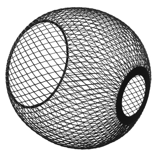 Sewroro Metal Cage Lampshade Vintage Metall Lampenschirm mit Hohlgitter-design für Pendelleuchte Blendfreie Beleuchtung Einfache Montage Schwarz Ømm Für Schlafzimmer und Esszimmer von Sewroro