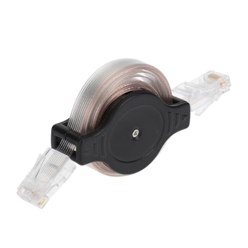 Sewroro Mini Einziehbares Ethernet Lan Kabel Leichtes Tragbares Internetkabel für Router Hub Schnelle Gigabit Verbindung Schwarz von Sewroro