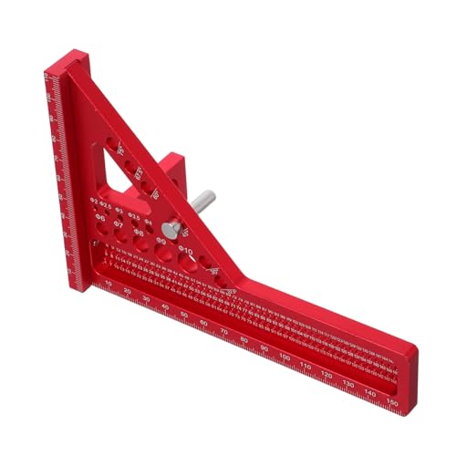 Sewroro Multifunktionaler Gehrungswinkel aus Langlebiger Aluminiumlegierung Präzises Winkelmaß Ergonomisches Schreinerlineal mit Feinen Skalen für Holzarbeiten und Ingenieure Leicht und Sewroro Multifunktionaler Gehrungswinkel aus Langlebiger Aluminiumlegierung Präzises Winkelmaß Ergonomisches Schreinerlineal mit Feinen Skalen für Holzarbeiten und Ingenieure Leicht und von Sewroro
