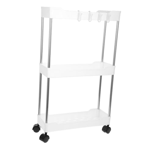 Sewroro Multifunktionaler Rollwagen Aufbewahrungswagen mit Vier Rädern Stabiles Pp Material Leicht zu Reinigen Platzsparendes Regal für Küche Bad Wohnzimmer Vielseitiger Pantry Shelf Sewroro Multifunktionaler Rollwagen Aufbewahrungswagen mit Vier Rädern Stabiles Pp Material Leicht zu Reinigen Platzsparendes Regal für Küche Bad Wohnzimmer Vielseitiger Pantry Shelf von Sewroro