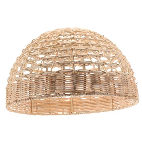 Sewroro Rattan Pendelleuchte Lampenschirm Moderner Geflochtener Lampenschirm für Wohnzimmer Schlafzimmer Esszimmer und Büro Hochwertiger und Langlebiger Lichtschutz Natürlichem Material von Sewroro