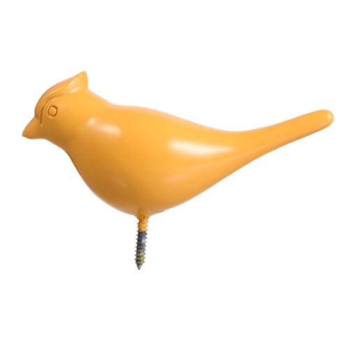 Sewroro Resin Vogel Wandhaken Cartoon Vogel Kleiderhaken Stabile Wandgarderobe für Flur Wohnzimmer Badezimmer Schlüssel Mantel Aufhänger Gelb von Sewroro