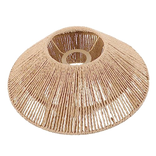 Sewroro Retro Rattan Lampenschirm Geflochtener Deckenlampen Abdeckung für Wohnzimmer Küche Restaurant Warmes Diffuses Licht Einfache Installation Langlebiges Papiermaterial von Sewroro