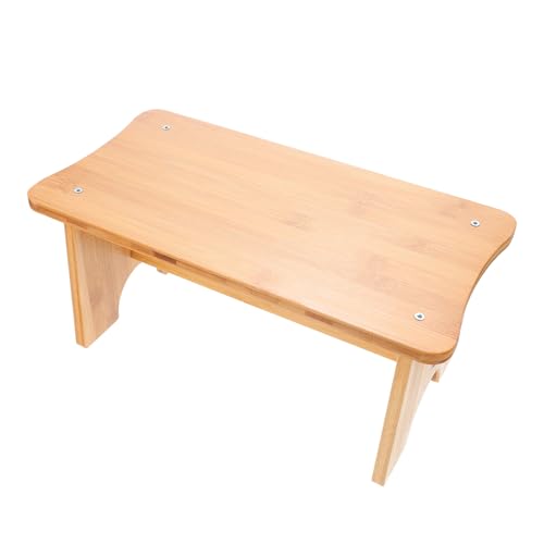 Sewroro Rutschfester Fußhocker aus Holz Stabile Fußstütze und Tritt für Erwachsene und Ergonomischer Fußschemel zur Verbesserung der Sitzhaltung im Büro und Zuhause von Sewroro