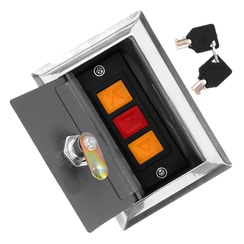 Sewroro Shutter Door Control Box mit Verstecktem Schloss Langlebiges Kunststoffgehäuse Momentary Push Button Bedienung Manuelle und Fernsteuerung für Garagentore und Rolltore Platzsparend Sewroro Shutter Door Control Box mit Verstecktem Schloss Langlebiges Kunststoffgehäuse Momentary Push Button Bedienung Manuelle und Fernsteuerung für Garagentore und Rolltore Platzsparend von Sewroro